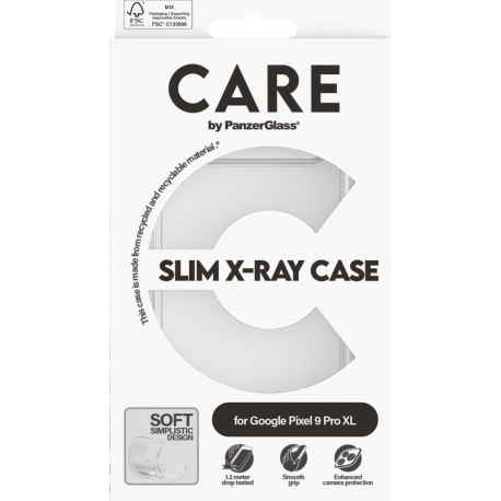 CARE. by Panzerglass Fashionable Case X-Ray - Clear - pour Google Pixel 9 Pro XL