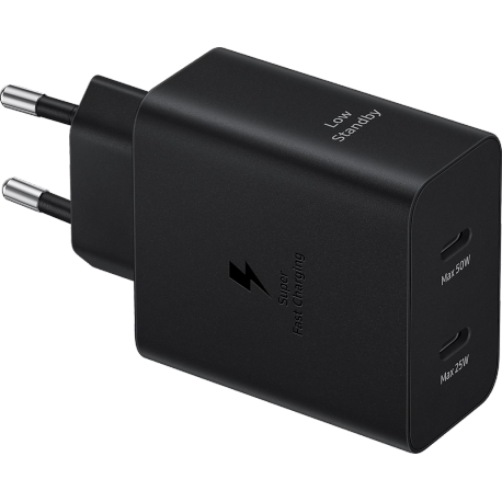 Samsung 50W Power Adapter Duo (1.8m USB-C cable inclus) - Noir