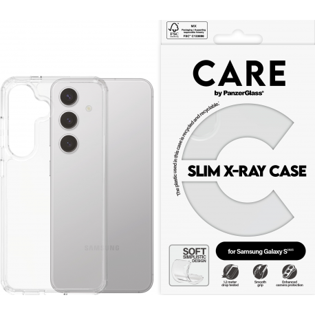 CARE. by PZG Fashionable Case X-Ray Soft - Clear - pour Samsung Galaxy S25