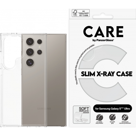 CARE. by PZG Fashionable Case X-Ray Soft - Clear - pour Samsung Galaxy S25 Ultra CARE. by PZG Fashionable Case X-Ray Soft - Clear - pour Samsung Galaxy S25 Ultra