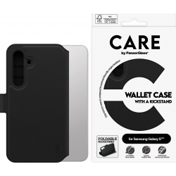 CARE. by PZG Feature Wallet Case w. Kickstand - Noir - pour Samsung Galaxy S25