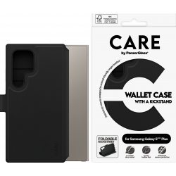 CARE. by PZG Feature Wallet Case w. Kickstand - Noir - Samsung S25 Ultra