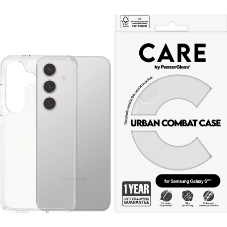 CARE. by PZG Flagship Case Urban Combat w. Clear Frame - Clear - Samsung S25