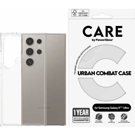 CARE. by PZ Flagship Case Urban Combat w Clear Frame -Clear- Samsung S25 Ultra