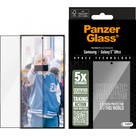 PanzerGlass Keramiek Screen Protector - Clear - voor Samsung Galaxy S25 Ultra