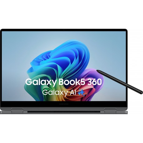 Samsung Galaxy Book5 360 Intel Core Ultra 7 (15.6") Écran tactile Full HD 16 Go RAM/512 Go SSD Wi-Fi 7 Windows 11 Home Gris