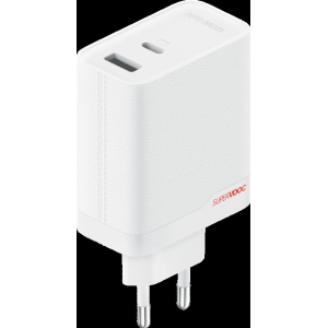 OnePlus 120W SuperVOOC Dual Ports USB A & C Power Adapter - Blanc