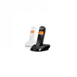 Motorola S1202 Duo DECT Noir, Blanc