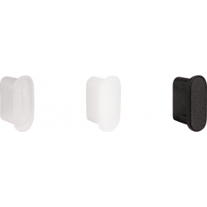 Musthavz Bouchons Anti-poussière - 3 pièces - Noir, Blanc & Transparant