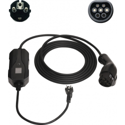 SINOX EV Charging Cable, Shuko AC - Type 2  6A -16A 1 Phase, 5m - Noir