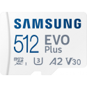 Samsung Evo plus 512 GB micro SD class 10 - read up to 160MB/s - avec adapter