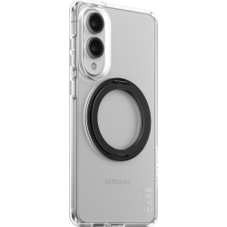 CARE. by PZG Feature Case w. Black Kickstand & QI - Clear - for Samsung S25 Edge