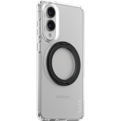 CARE. by PZG Feature Case w. Black Kickstand & QI - Clear - for Samsung S25 Edge