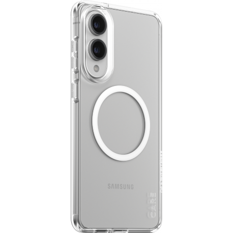 CARE. by PZG Flagship Case Urban Combat w. Blanc QI - Clear - Samsung S25 Edge