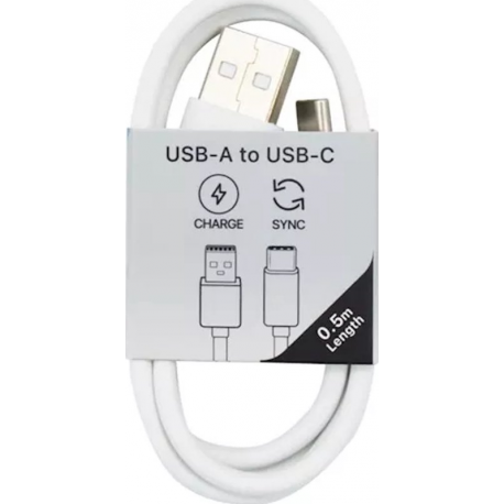 Musthavz to Go USB-A to USB-C Cable 0.5m - White