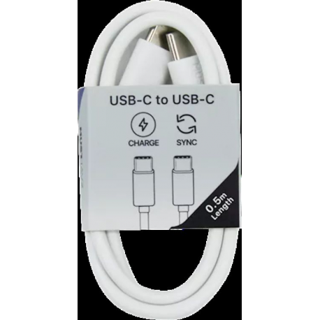 Musthavz to Go USB-C to USB-C Cable 0.5m - White
