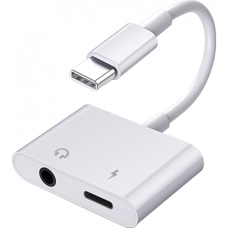 Grab & Go by Sinox - USB-C (m) Connector to USB-C (f) and Jack 3.5 (f) - Noir
