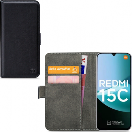 Mobilize Classic Gelly Wallet Book Case - Zwart - voor Xiaomi Redmi 15C 4G/5G