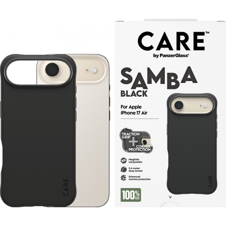 CARE by Panzerglass Fashionable Case Samba w. Magsafe - Black - iPhone 17 Air
