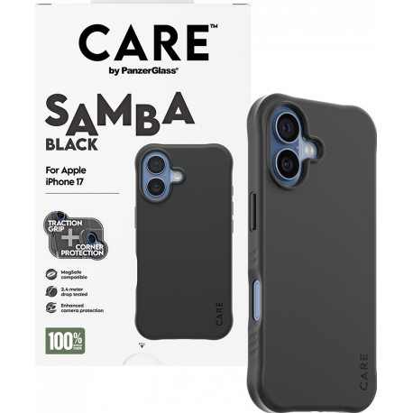 CARE by Panzerglass Fashionable Case Samba w. Magsafe - Black - for iPhone 17