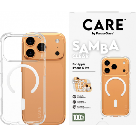 CARE by Panzerglass Fashionable Case Samba w. Magsafe - Clear - iPhone 17 Pro