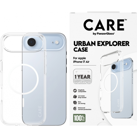 CARE by Panzerglass FS Case Urban Explorer MagSafe Blanc - Clear - iPhone 17 Air