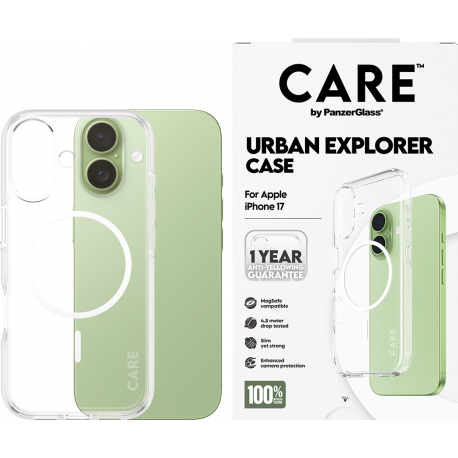 CARE by Panzerglass FS Case Urban Explorer Witte MagSafe - Clear - iPhone 17