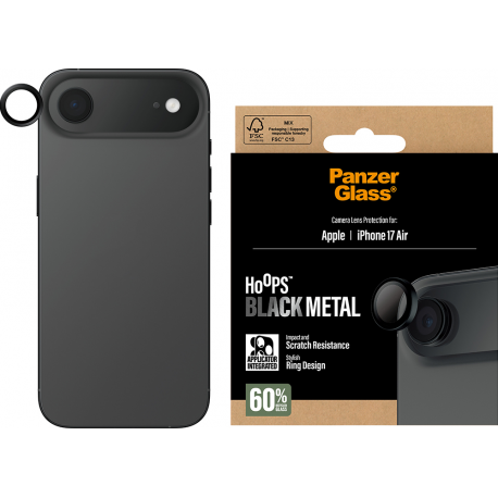 PanzerGlass Hoops Lens Protector - Black - for iPhone 17 Air