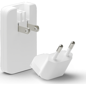 Dbramante re-charge Pro - EU/US Slim Charger - USB-C 30W+USB-A 30W - White