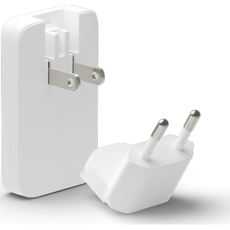 Dbramante re-charge Pro - EU/US Slim Charger - USB-C 30W+USB-A 30W - White