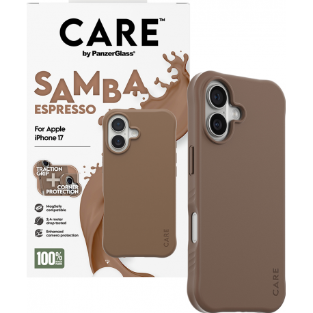 CARE by Panzerglass Fashionable Case Samba w. Magsafe - Espresso - iPhone 17