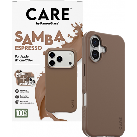 CARE by Panzerglass Fashionable Case Samba w. Magsafe - Espresso - iPhone 17 Pro