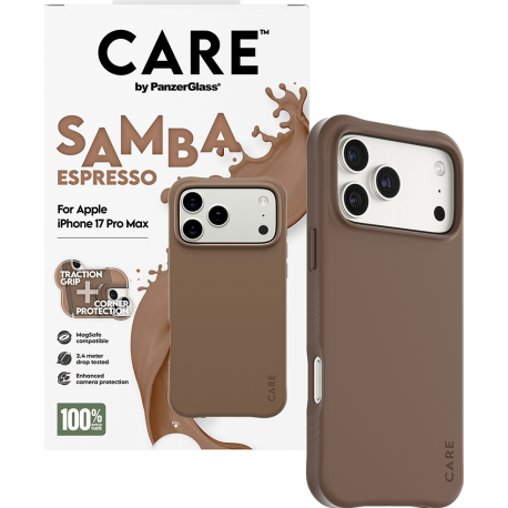 CARE by Panzerglass Fashionable Samba w. Magsafe - Espresso - iPhone 17 Pro Max
