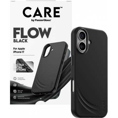 CARE by Panzerglass Feature FLOW Case w. Magsafe - Black - iPhone 17