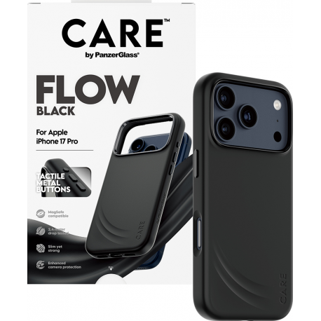 CARE by Panzerglass Feature FLOW Case w. Magsafe - Black - iPhone 17 Pro