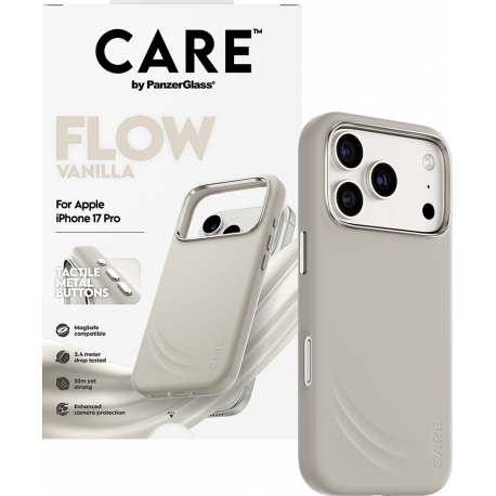 CARE by Panzerglass Feature FLOW Case w. Magsafe - Vanilla - iPhone 17 Pro