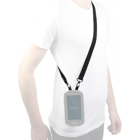 Mobilis Basic Shoulder Strap with 4 soft rings & 2 attachment points - Zwart