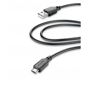 Data kabel, micro-usb home 2m, zwart