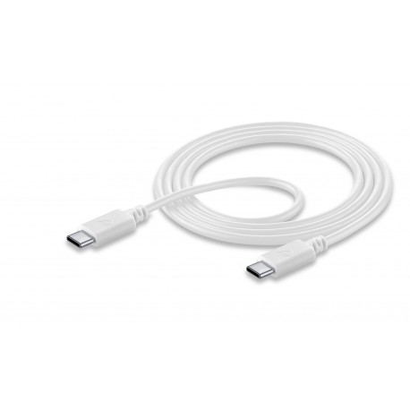 Usb kabel, usb-c naar usb-c 1,2m, wit