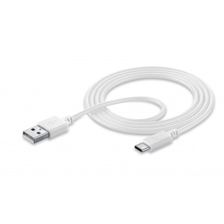 Usb kabel, usb-a naar usb-c 1,2m, wit