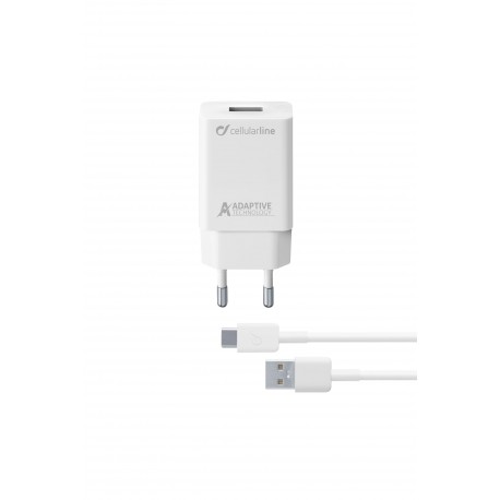 Reislader kit, 15W usb-c Samsung adaptive, wit