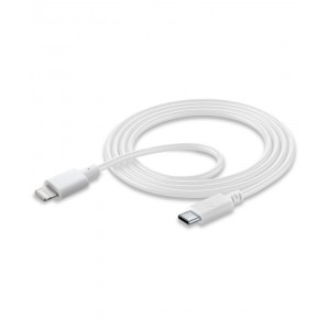 Usb kabel, usb-c to Apple lightning 1,2m, wit