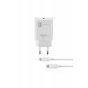 Travel charger kit, 20W PD usb-c to lightning iPhone, white
