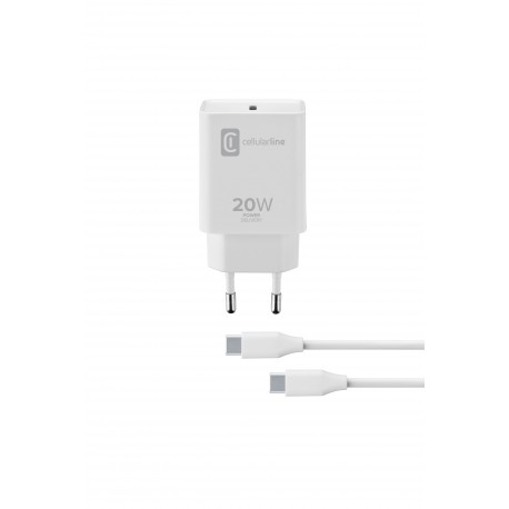 Reislader kit, 20W PD usb-c naar usb-c, wit