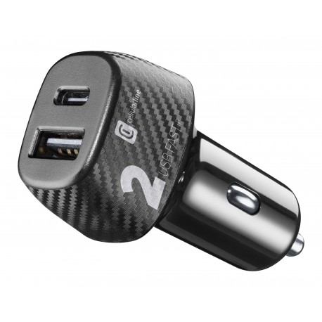 Autolader, multipower 2 fast+, 32W usb-c naar usb-a, zwart