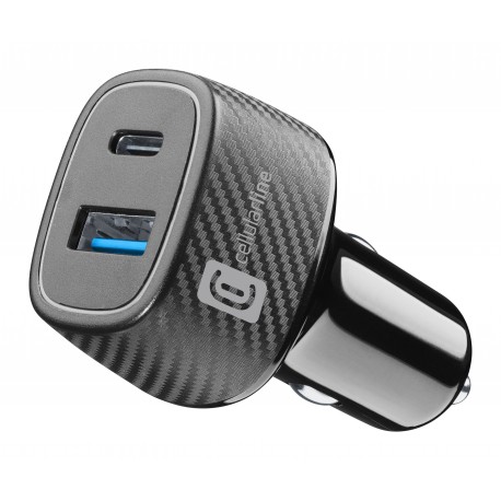 Chargeur voiture, Quick Charge 18W + PD 30W, noir