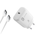 Travel charger kit, 25W PD usb-c to usb-c Samsung, white