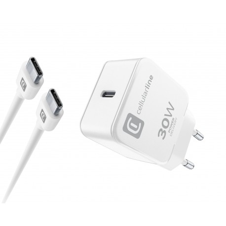 Kit charger 30W + USB-C kabel 1m, white
