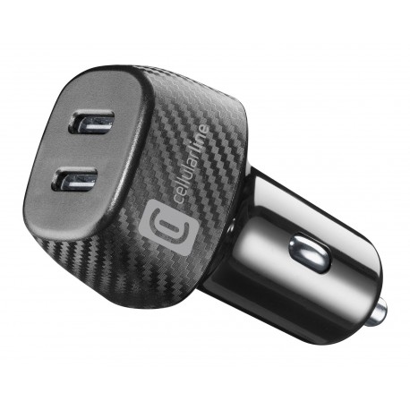 Car charger Duo 2x 20W USB-C PD, black