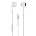 In-ear câblé, casque in-ear egg-capsule avec microphone, blanc